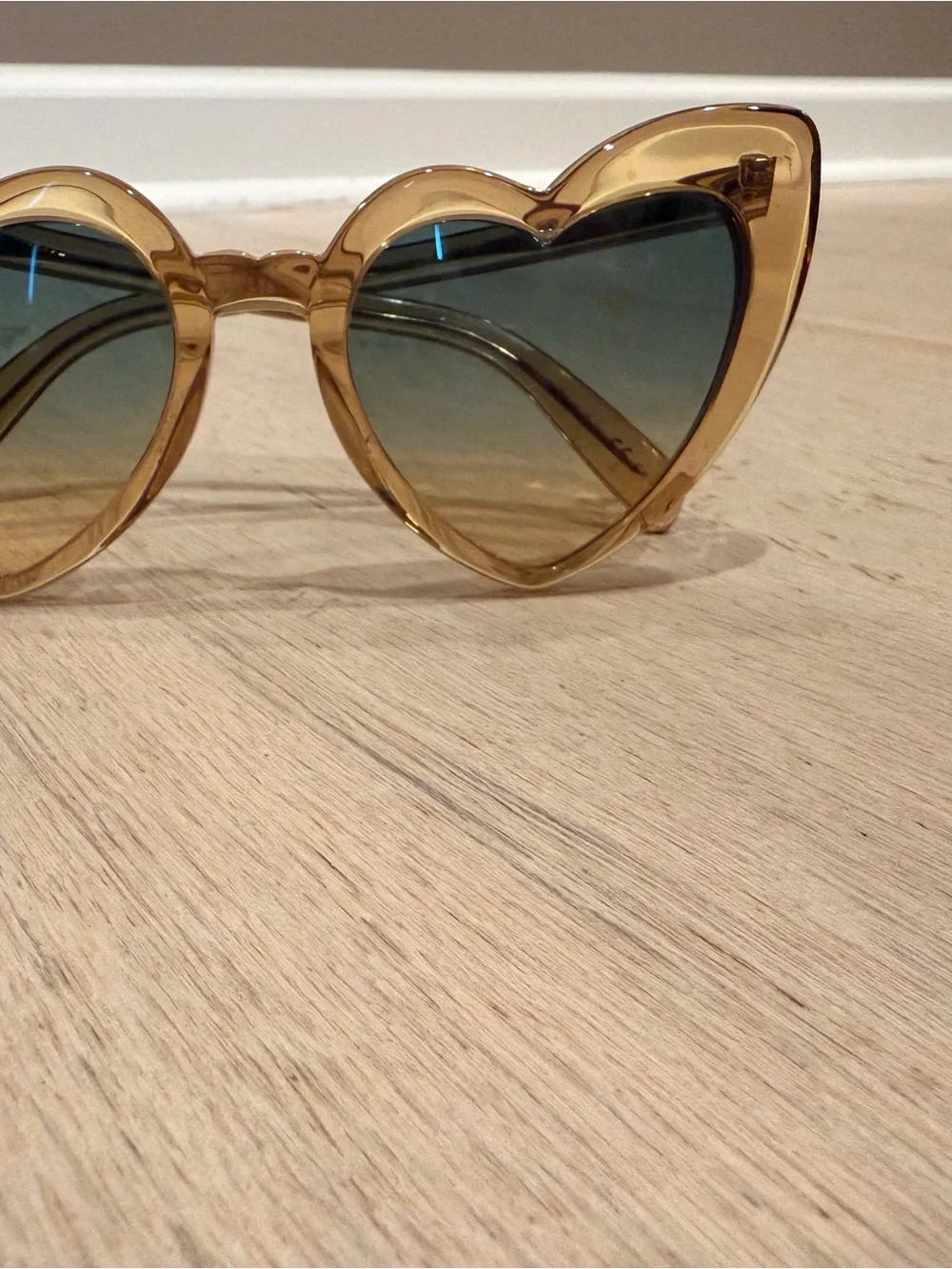 Authentic Saint Laurent Amber Gradient Cat-Eye Sunglasses